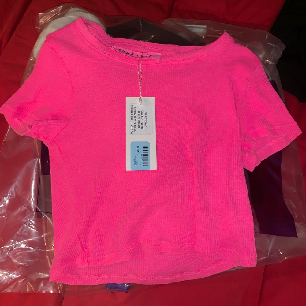 LF Hot Pink Crop Top